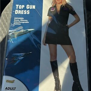 Spirit Halloween Black Mini Top Gun Dress